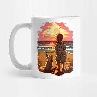 Anime Girl on the Beach Two Mug